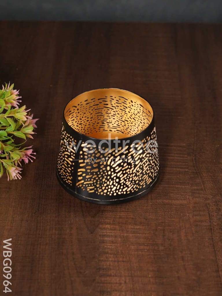 Jhaali Style Votive in Black - WBG0964