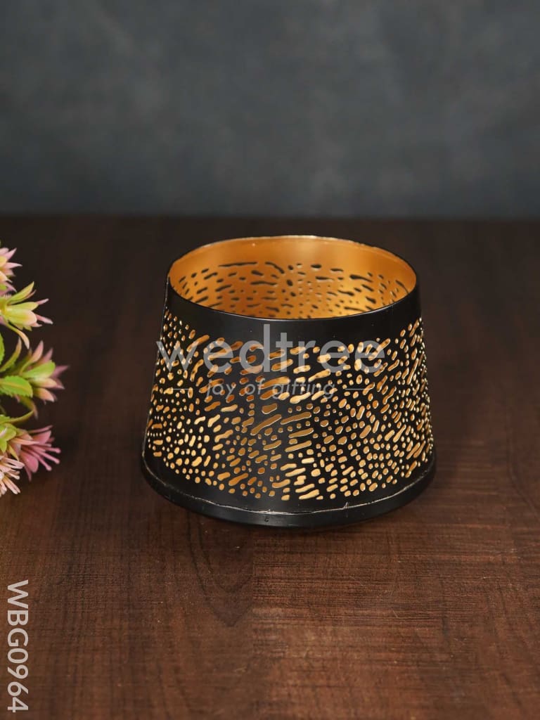 Jhaali Style Votive in Black - WBG0964