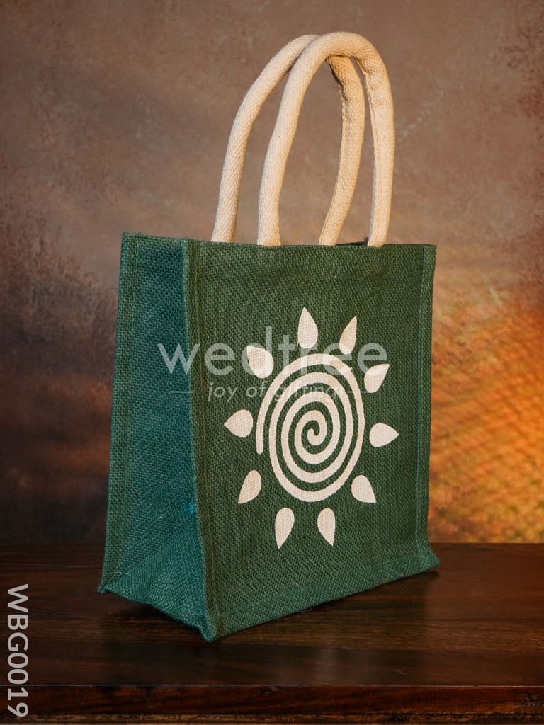 Jute Bag - Swirl Design with Velcro - WBG0019