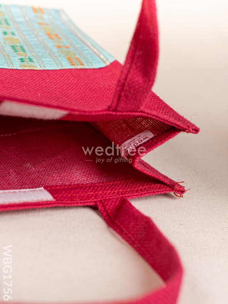 Jute Bag with Brocade Border - WBG1756
