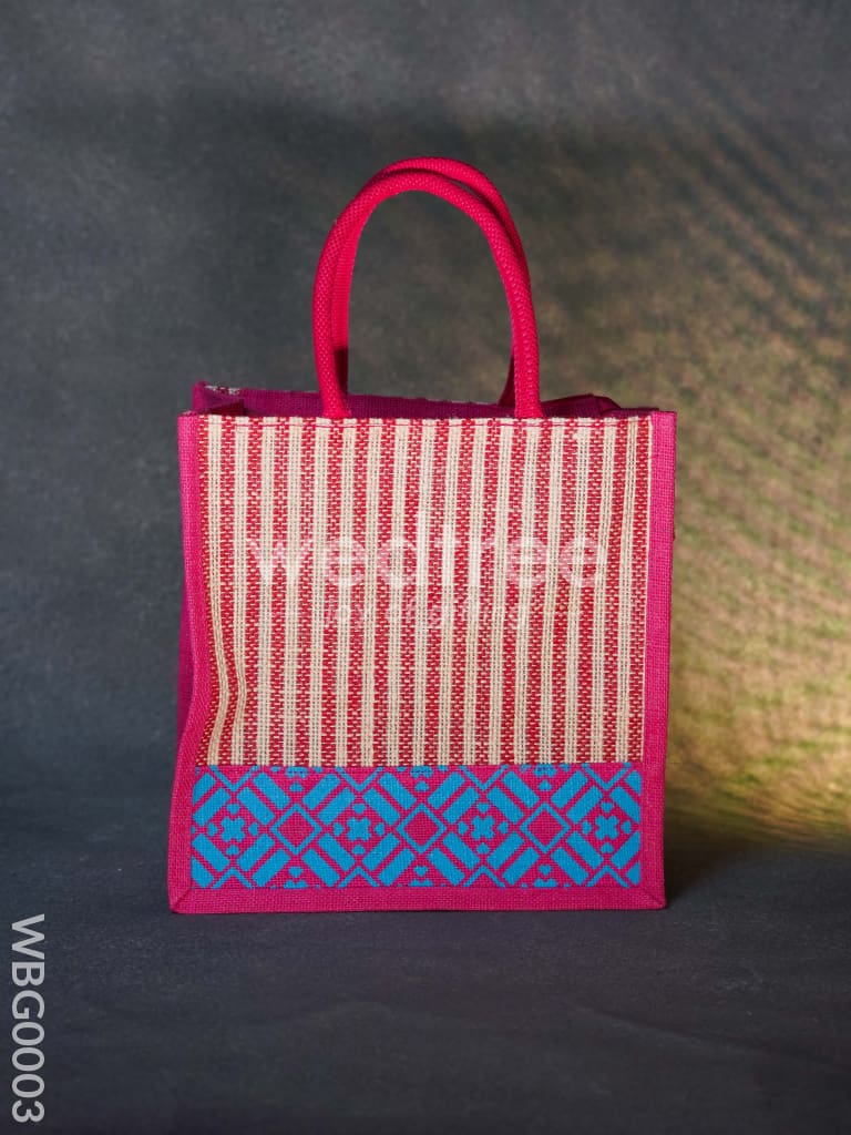 Jute Bag with Floral Patterns - WBG0003