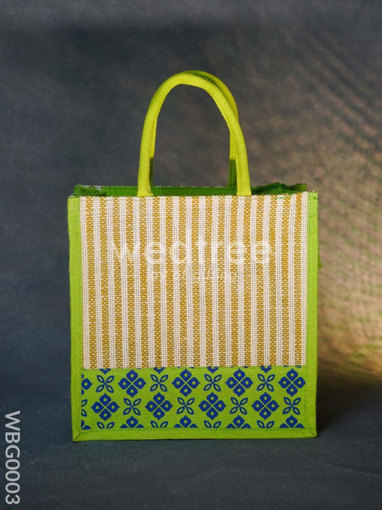 Jute Bag with Floral Patterns - WBG0003