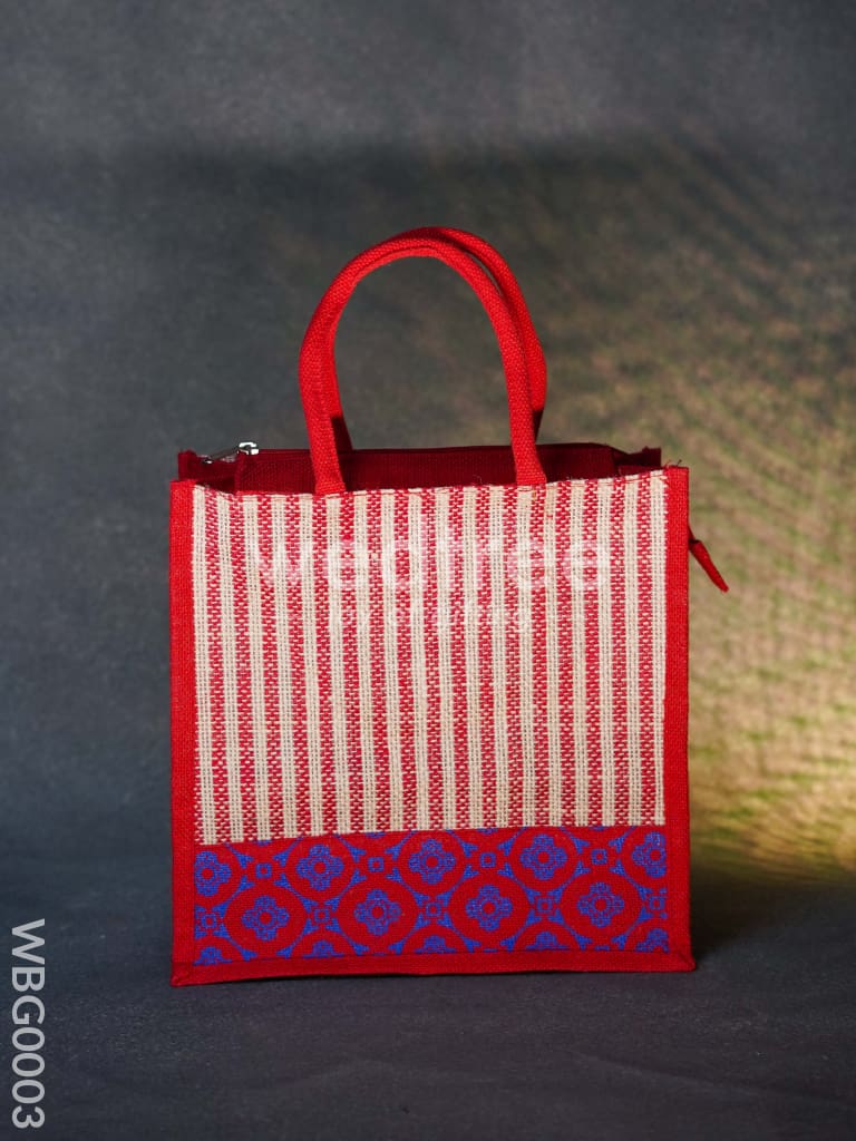 Jute Bag with Floral Patterns - WBG0003