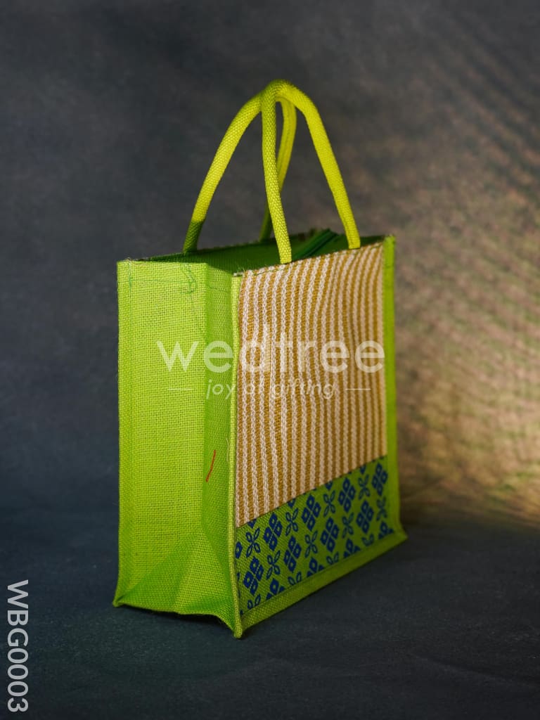 Jute Bag with Floral Patterns - WBG0003