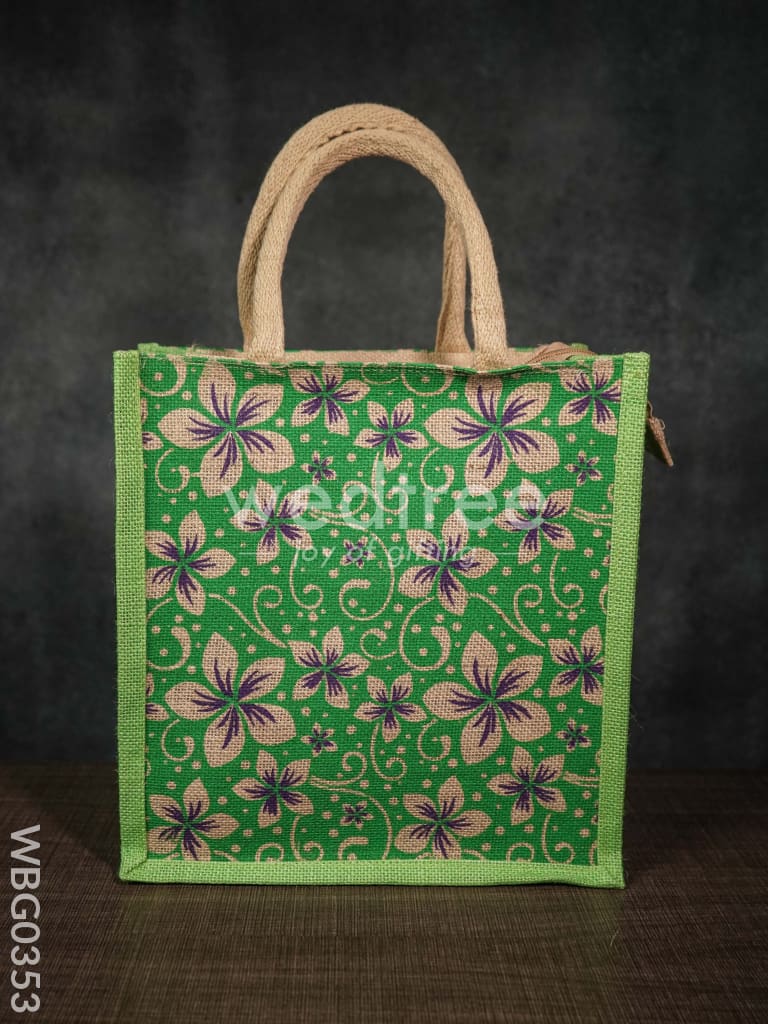 Jute Bag with Floral Prints - WBG0353