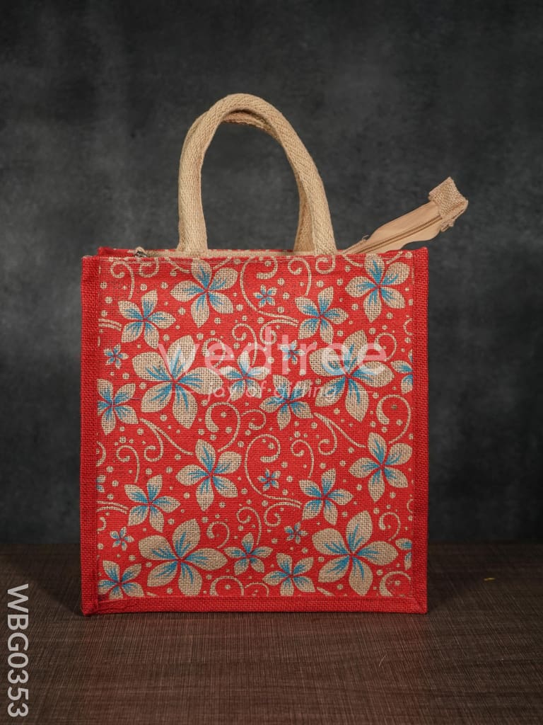 Jute Bag with Floral Prints - WBG0353