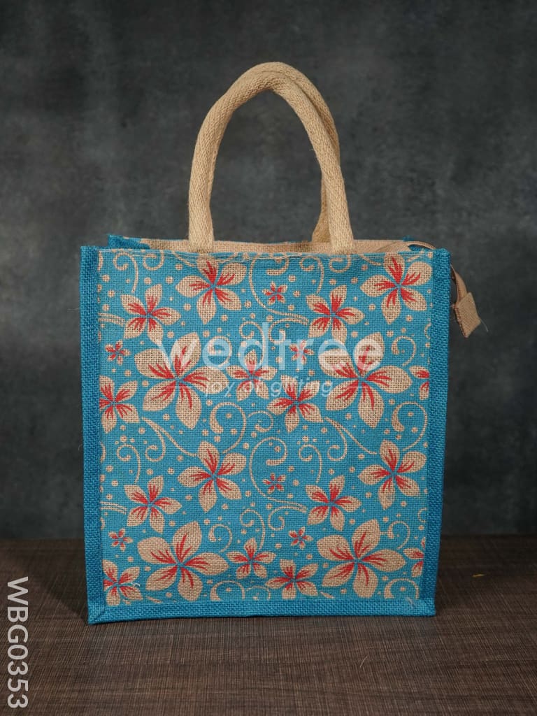 Jute Bag with Floral Prints - WBG0353