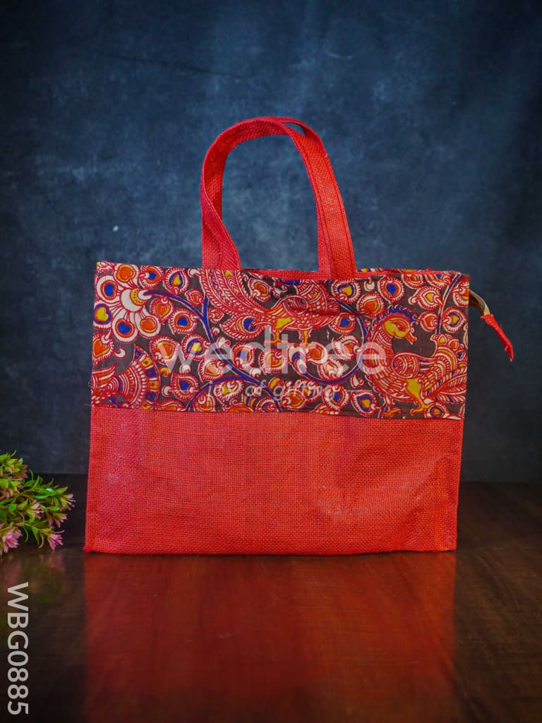 Jute Bag with Kalamkari Design - WBG0885