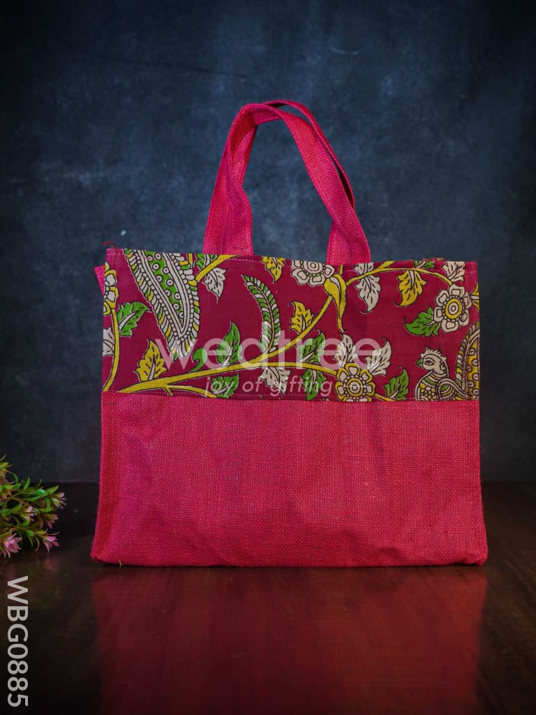 Jute Bag with Kalamkari Design - WBG0885