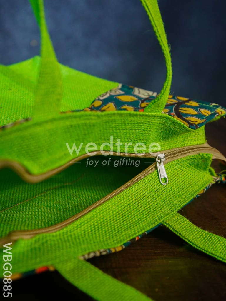 Jute Bag with Kalamkari Design - WBG0885