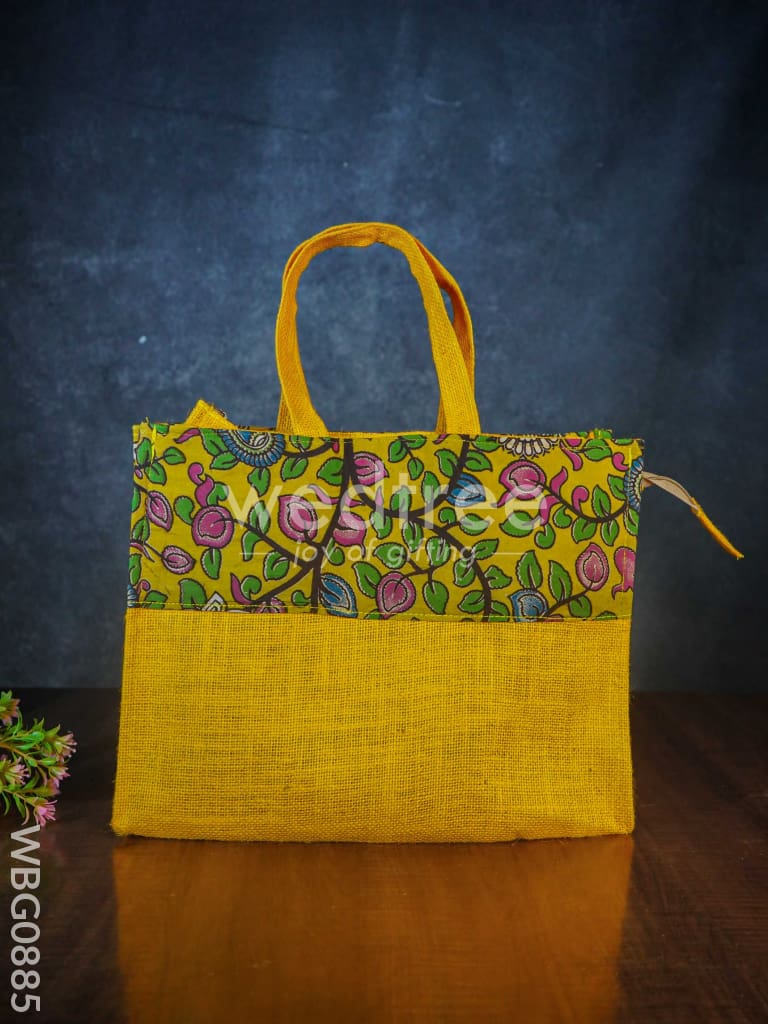 Jute Bag with Kalamkari Design - WBG0885