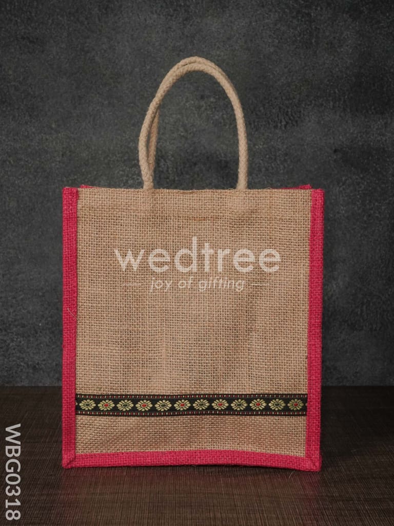 Jute Bag with Lace Work - WBG0318