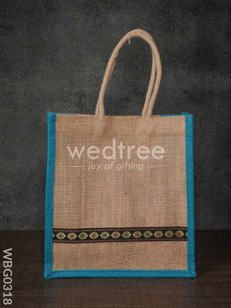 Jute Bag with Lace Work - WBG0318