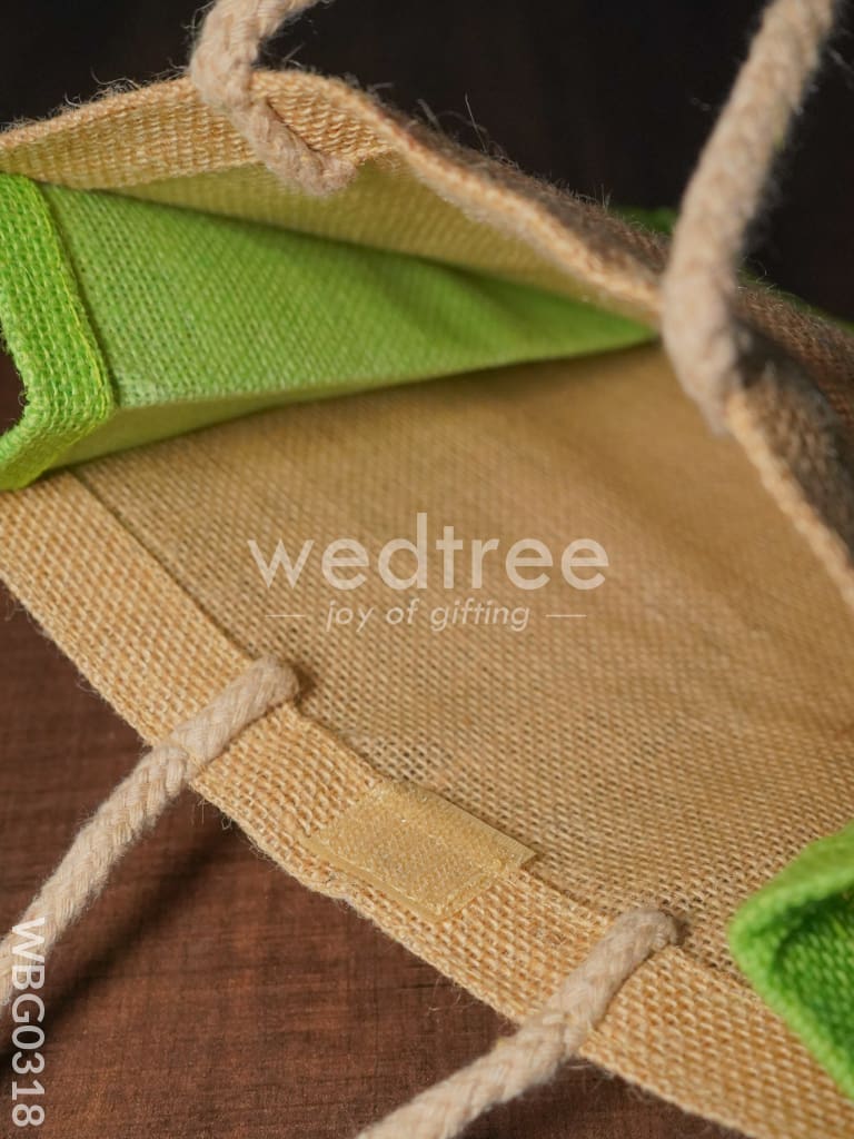 Jute Bag with Lace Work - WBG0318