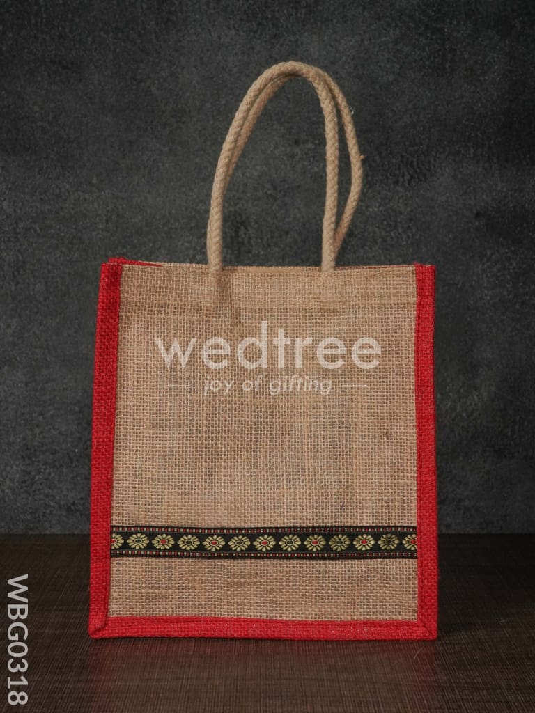 Jute Bag with Lace Work - WBG0318
