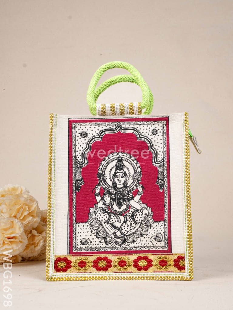 Jute Bag with Madhubani Print - WBG1698