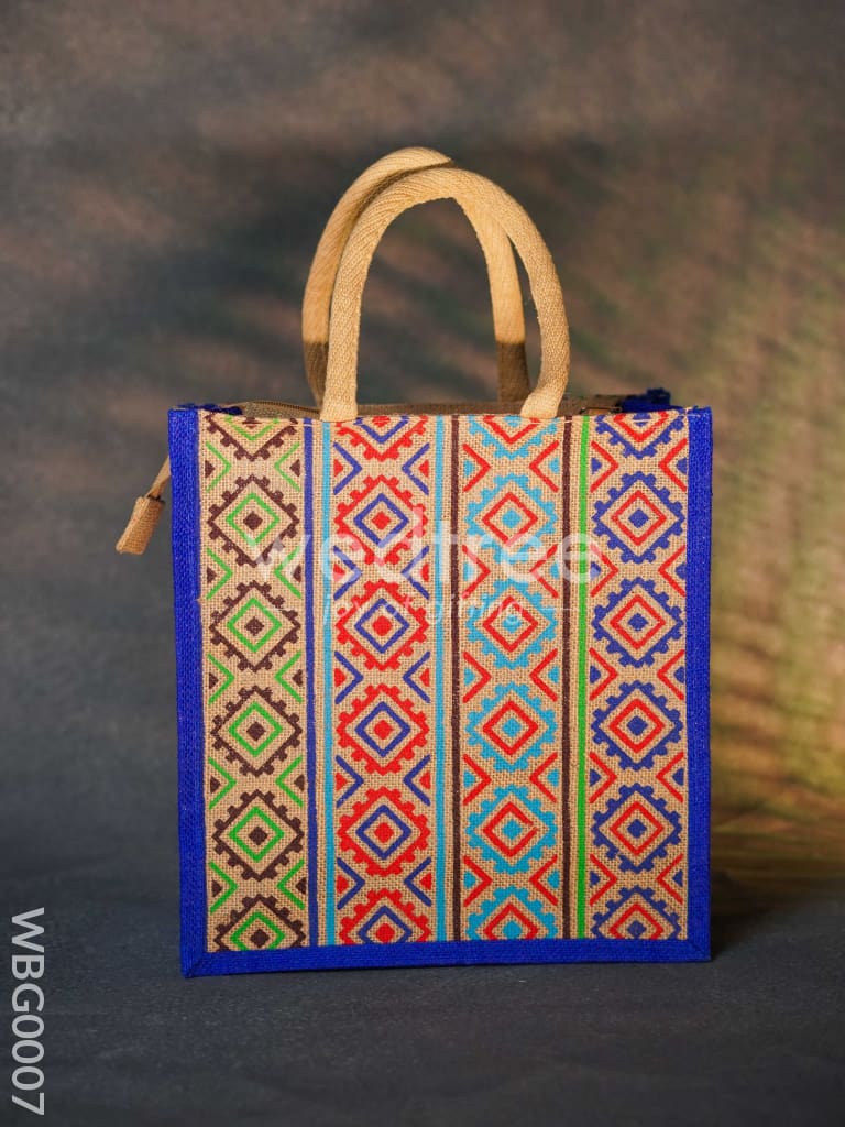 Jute Bag with Multi-colour Stripes - WBG0007