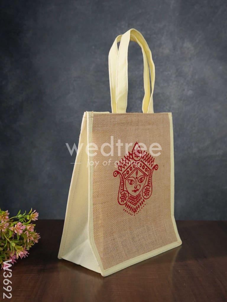 Jute Bag with Non-woven Gusset & Handle - W3692