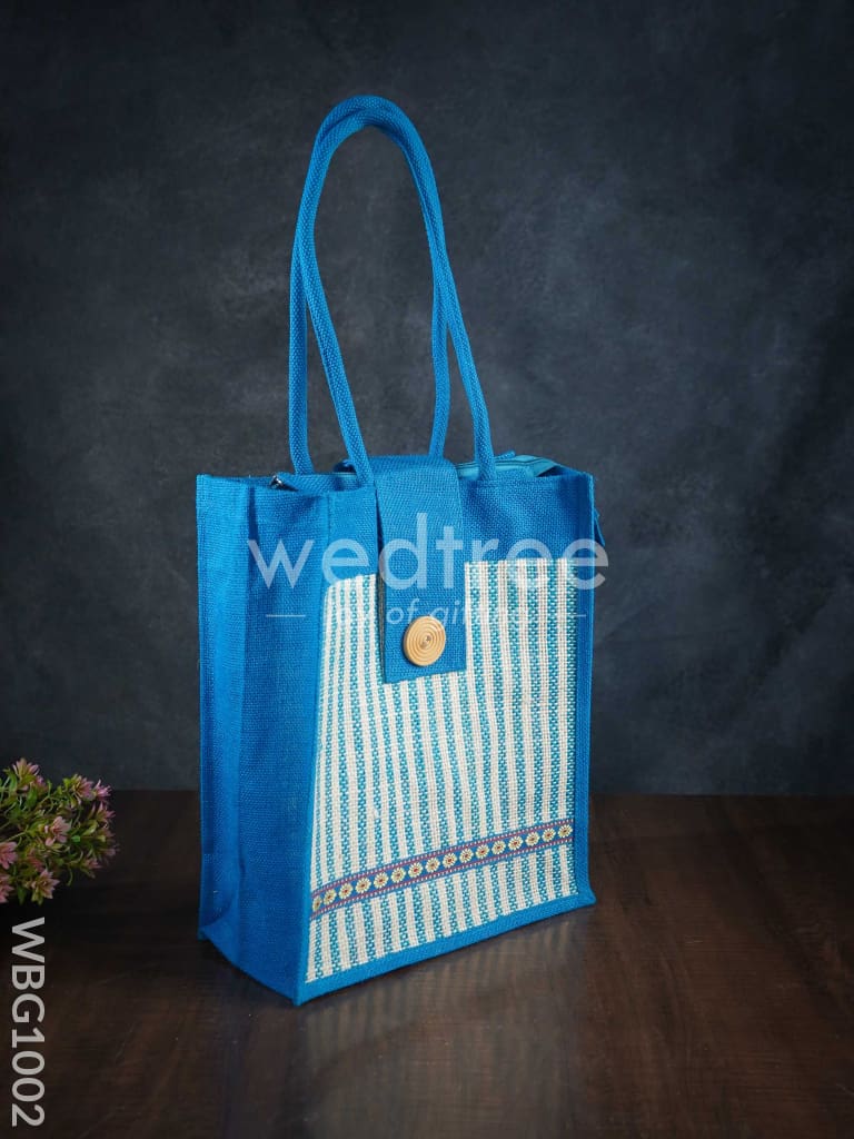 Jute Bag with Printed Stripes - WBG1002