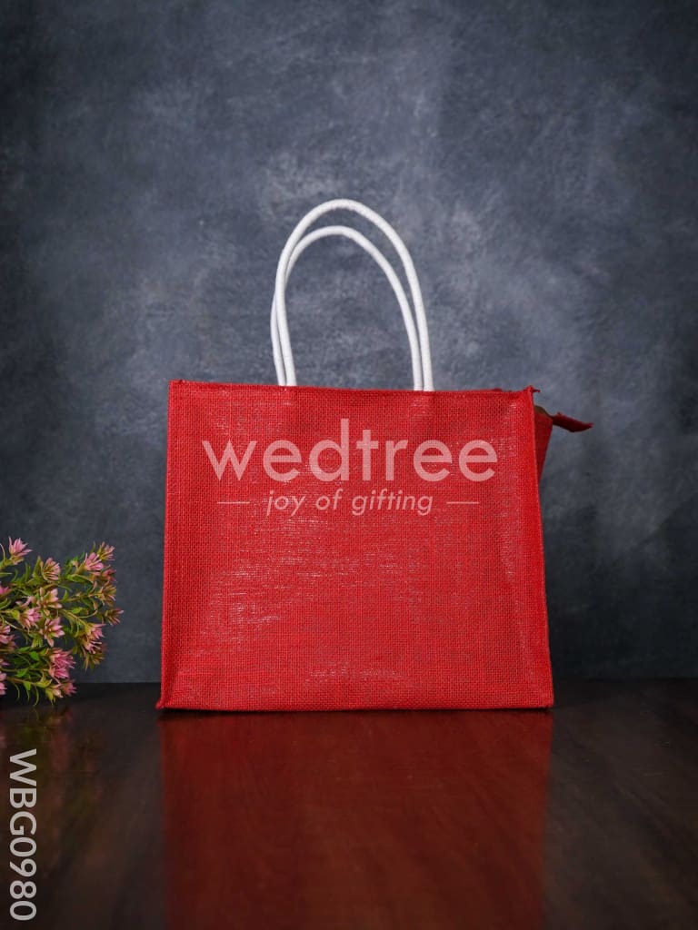 Jute Bag with Rangoli Print - WBG0980