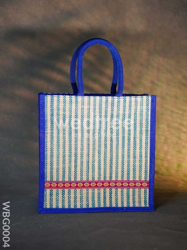 Jute Bag with Strip Prints - WBG0004