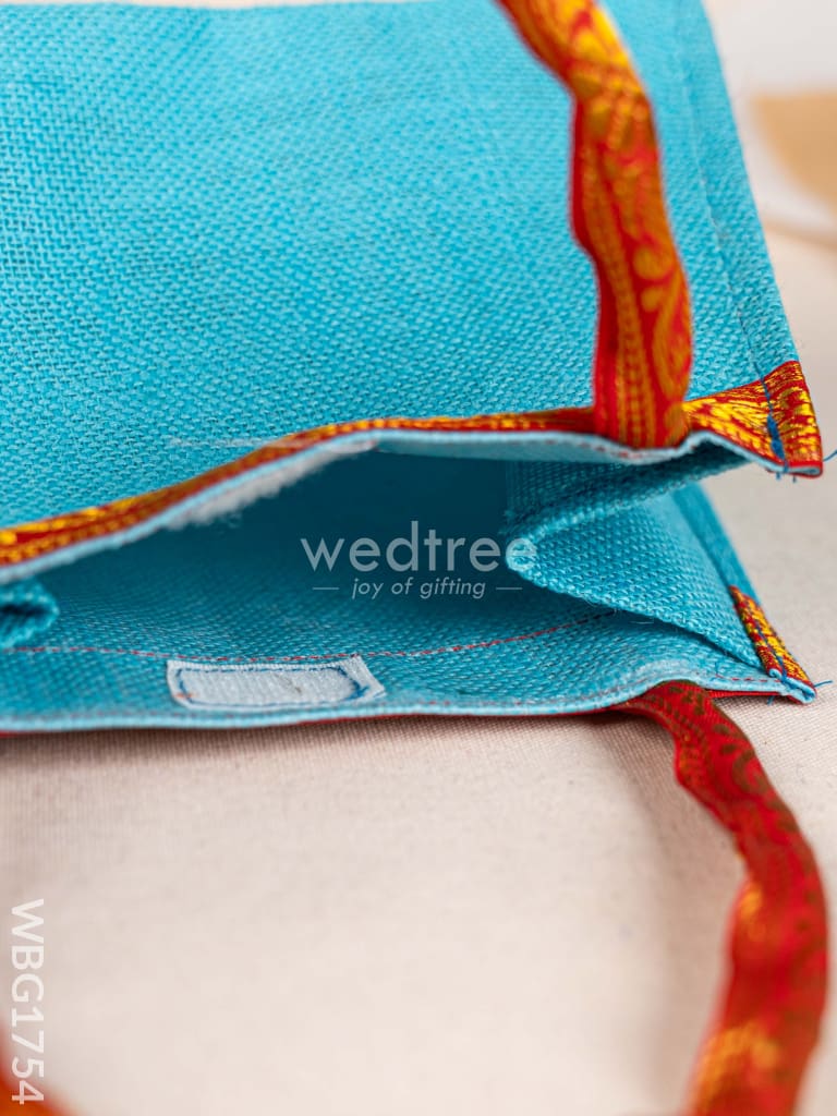 Jute Bag with Zari Border - WBG1754