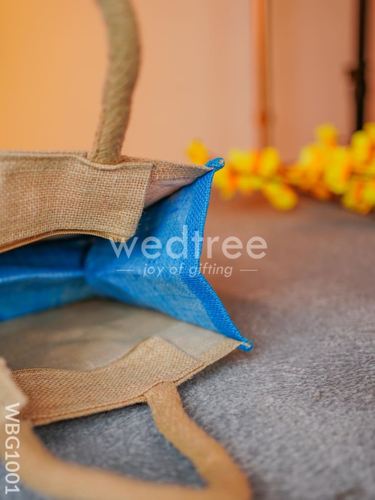 Jute Lunch Bag with Printed Fabric - WBG1001