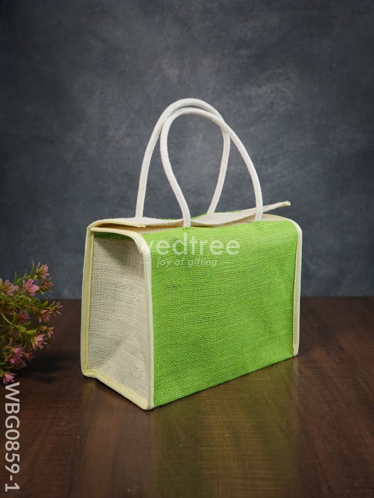 Jute Lunch Bag with Velcro - WBG0859-1