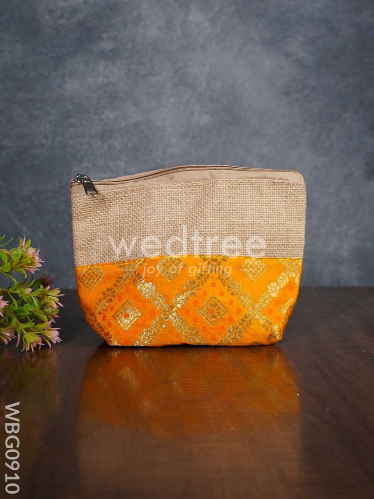 Jute with Raw Silk Return Gift Purse - WBG0910