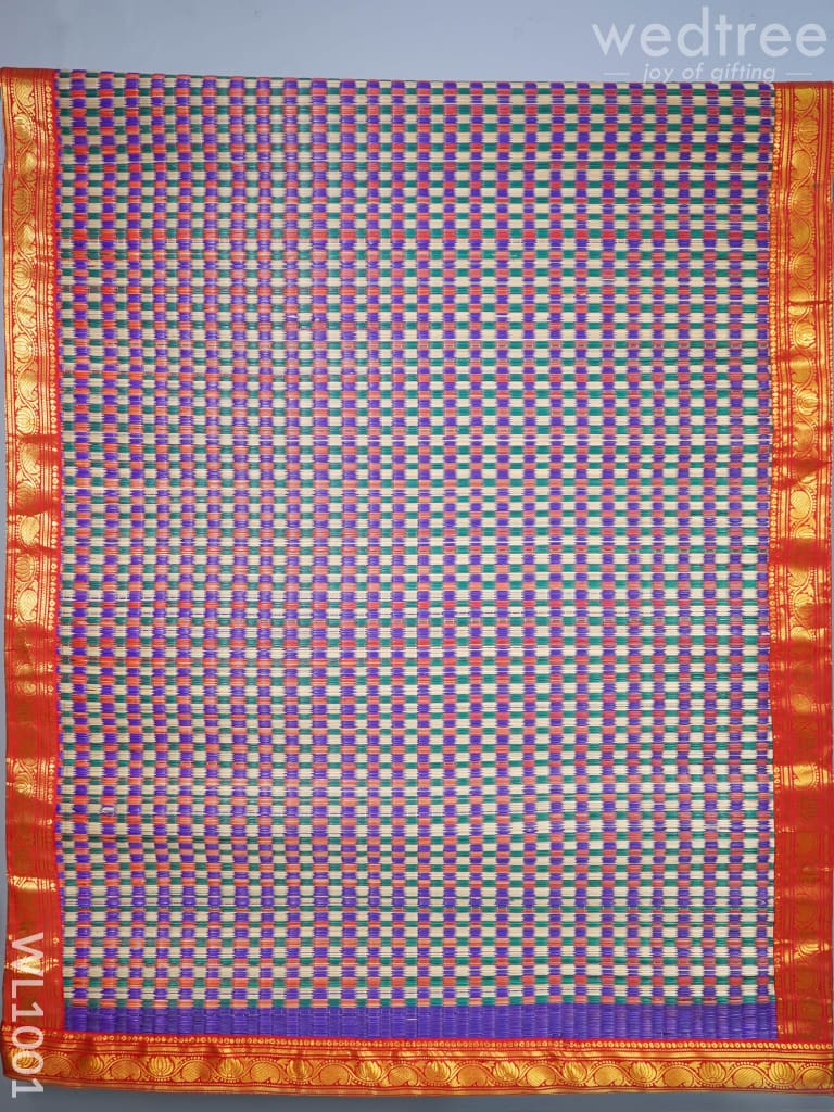 Kalyana Pattu Paai with Zari in the Border - WL1001