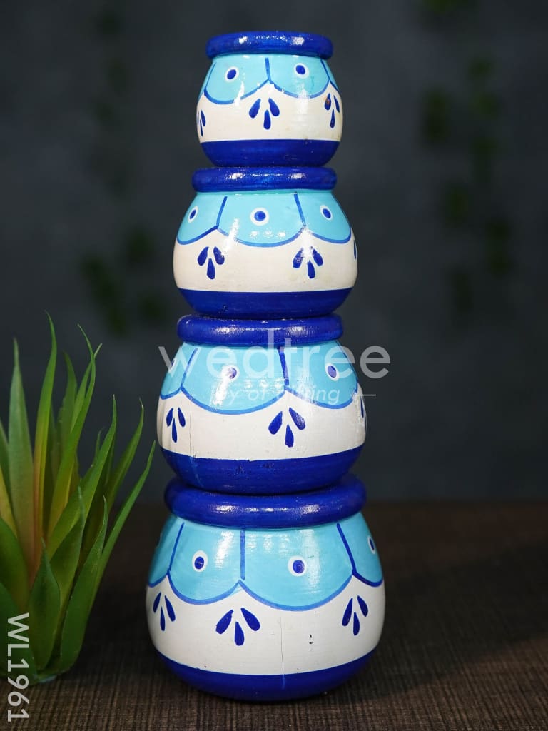Kubera Lakshmi Pot Set (Set of 4) - WL1961