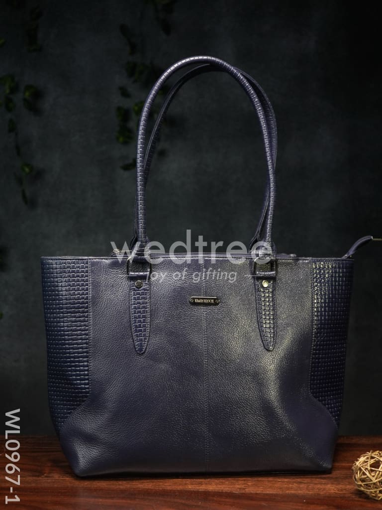 Ladies Handbag - Handbag with Squared and plain design Mixed - WL0967