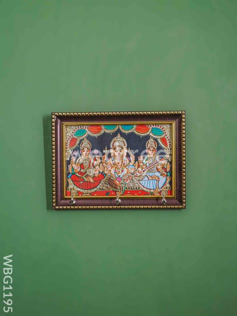 Lakshmi Ganesha Saraswathi Frame Key Hanger - WBG1195
