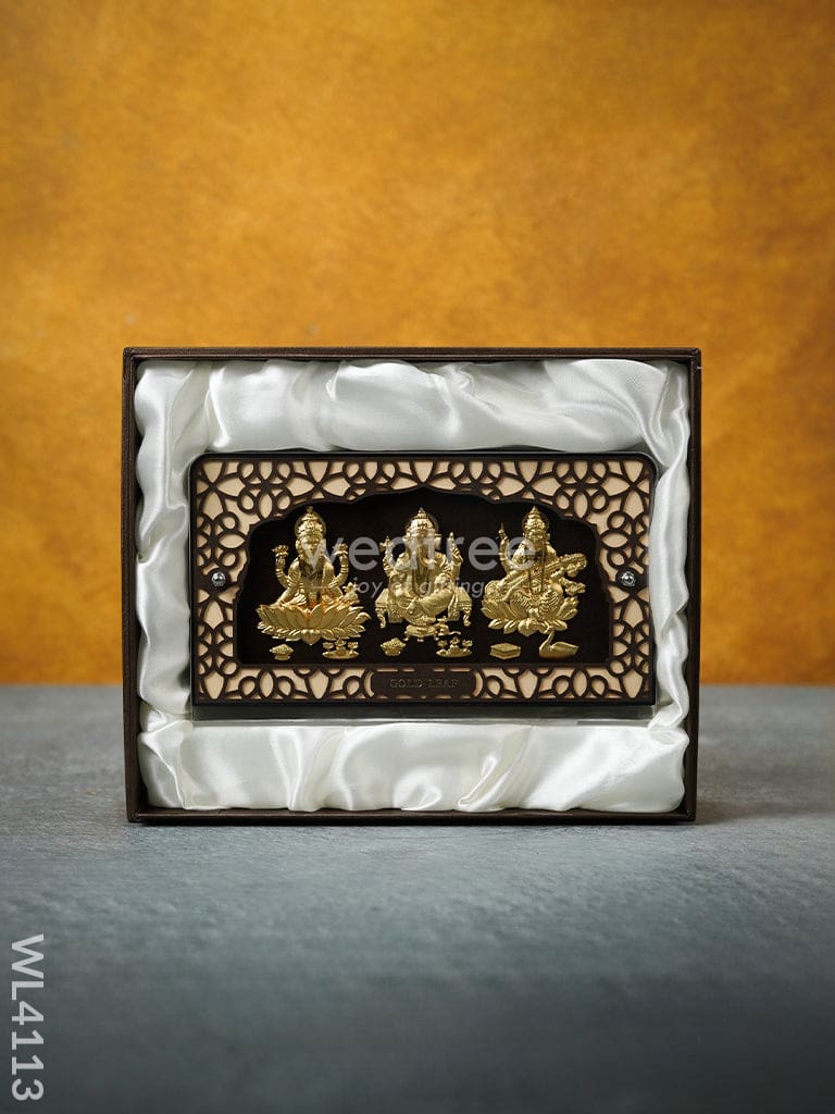 Lakshmi-Ganesha-Saraswathi Frame with Stand (5 x 8) - WL4113