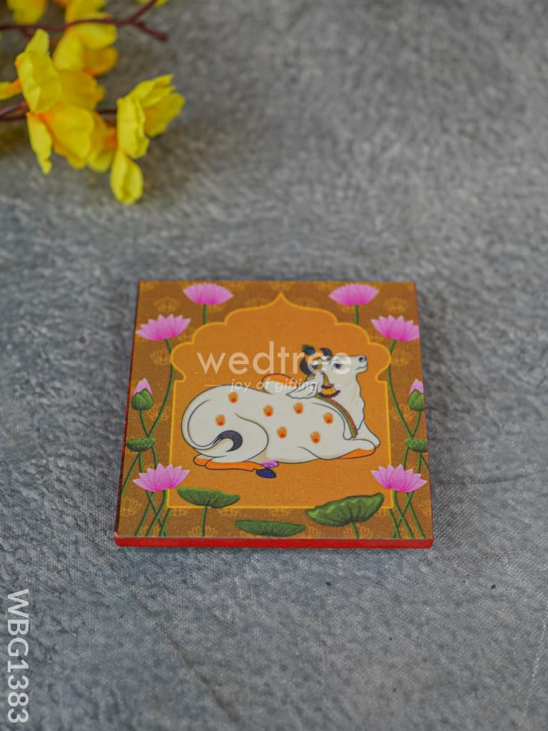 Laminated Manai - Pichwai Design - 4 x 4 - WBG1383