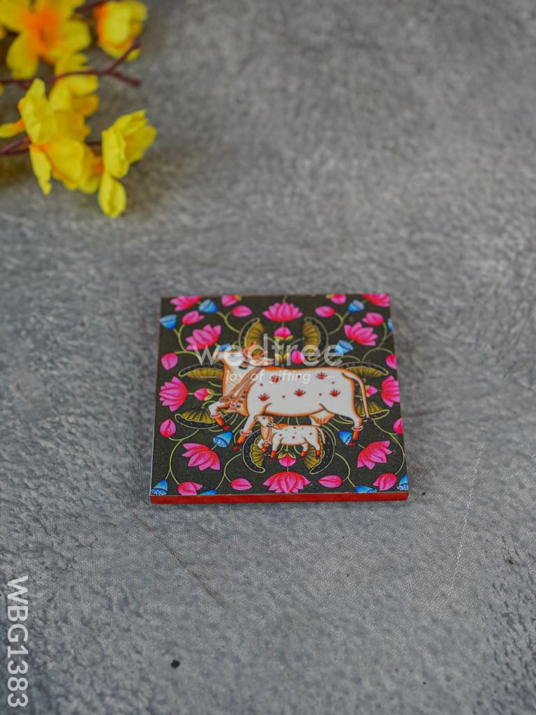 Laminated Manai - Pichwai Design - 4 x 4 - WBG1383