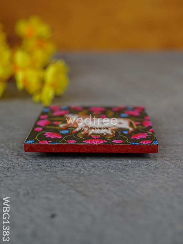 Laminated Manai - Pichwai Design - 4 x 4 - WBG1383