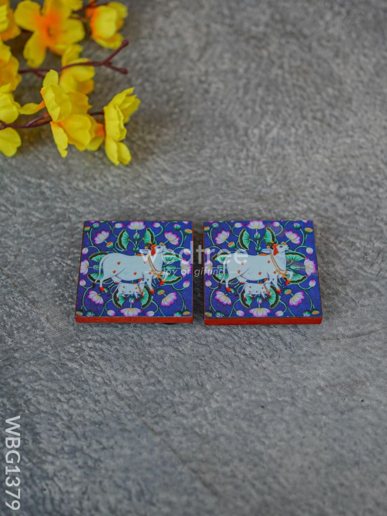 Laminated Manai - Pichwai Design - Set of 2 - WBG1379