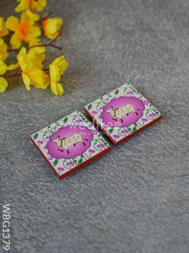 Laminated Manai - Pichwai Design - Set of 2 - WBG1379