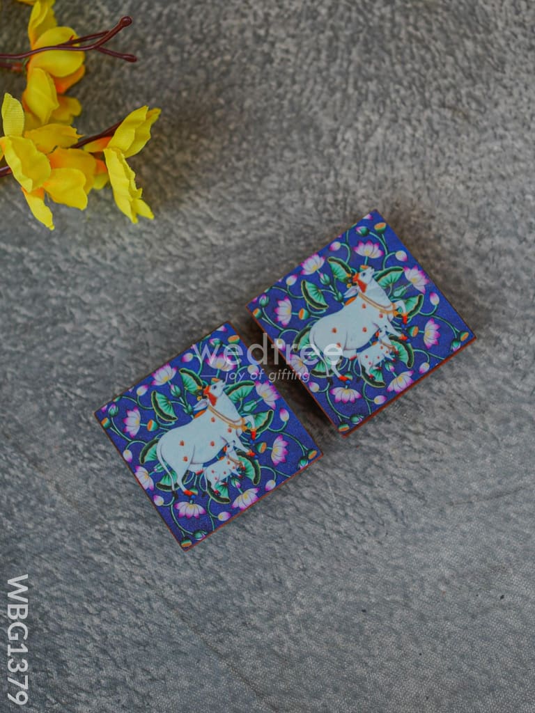 Laminated Manai - Pichwai Design - Set of 2 - WBG1379