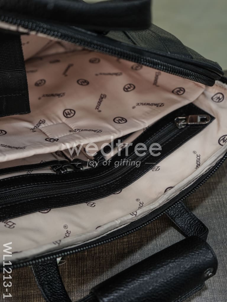 Laptop Bag in Leather with Expandable Sleek - WL1213