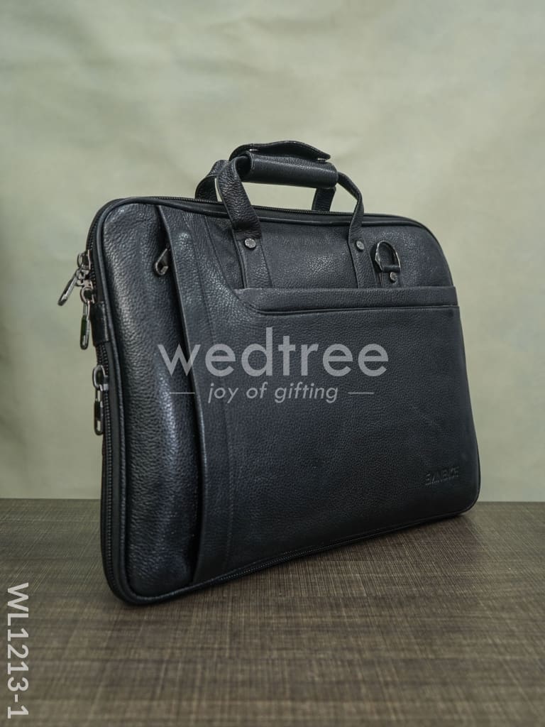 Laptop Bag in Leather with Expandable Sleek - WL1213