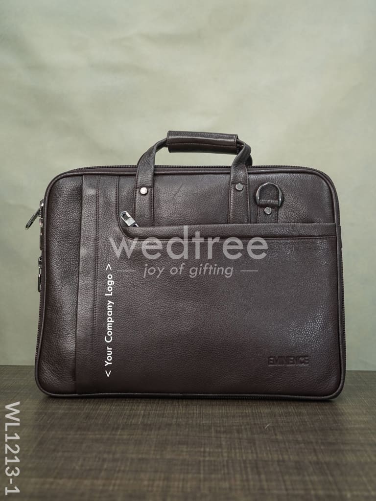Laptop Bag in Leather with Expandable Sleek - WL1213