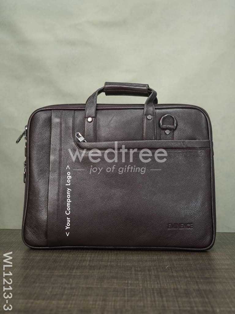 Laptop Bag in Leather with Expandable Sleek - WL1213