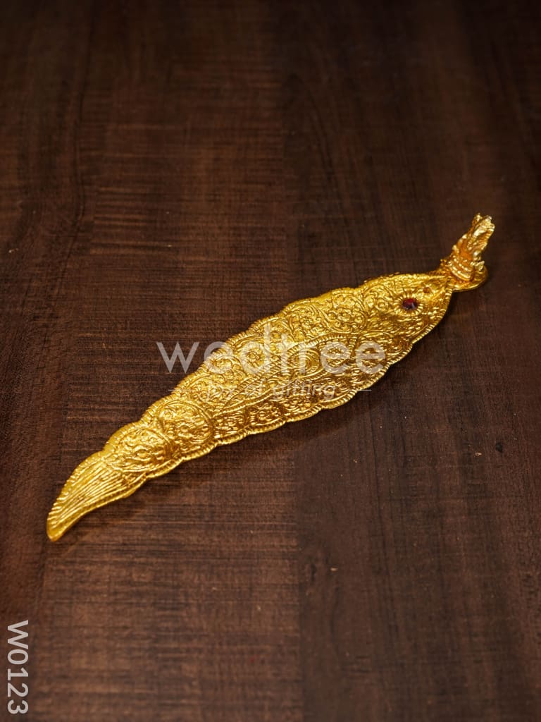 Leaf Agarbathi Stand Gold Ganesha - W0123