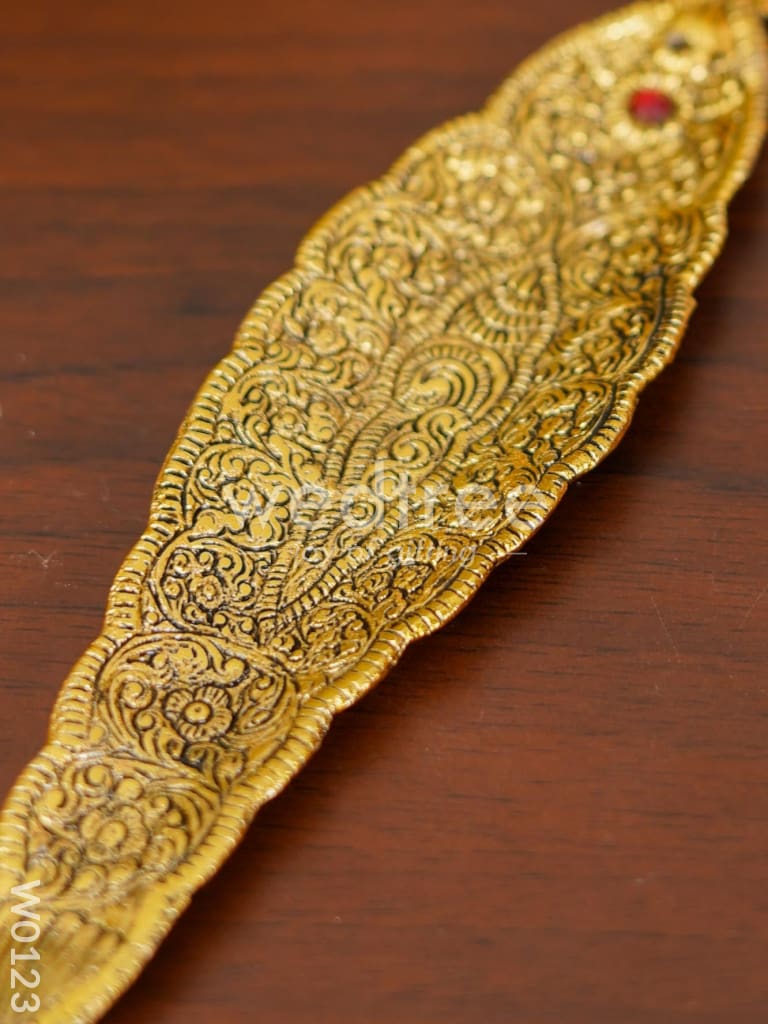 Leaf Agarbathi Stand Gold Ganesha - W0123