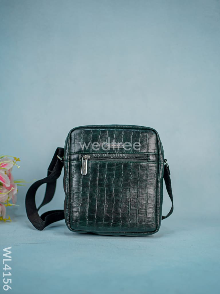 Leather Sling Bag - Forest Green - WL4156