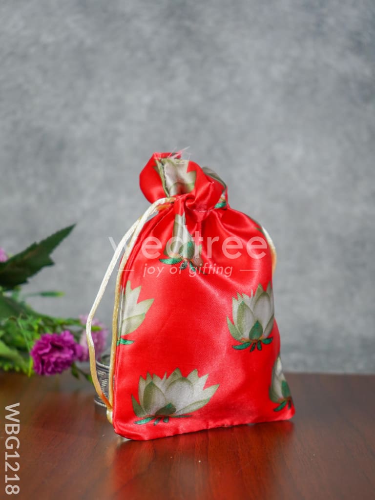 Lotus Pichwai String Bag - 7 x 5 - WBG1218