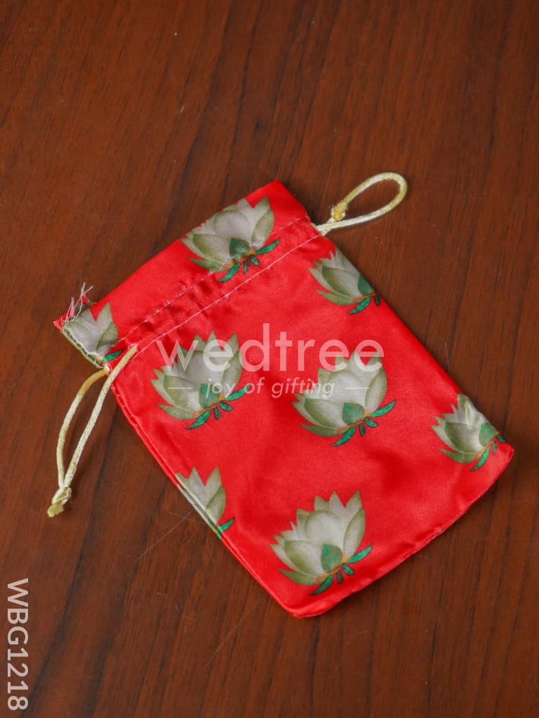 Lotus Pichwai String Bag - 7 x 5 - WBG1218