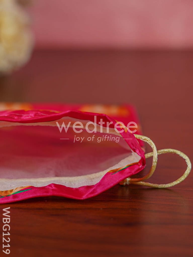 Lotus Pichwai String Bag - 9 x 7 - WBG1219